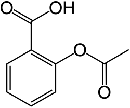 Acetylsalicylic acid (aspirin) molecular structure